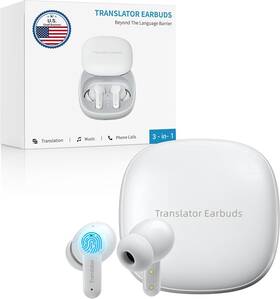 Anfier A-m3-wh-off2 M3 Ai Translation Earbuds Real Time Language Translator Device In 144 Langua