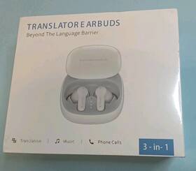 Anfier-m3-wh-off Anfier 3 In 1 Translator Earbuds White Bluetooth New Box Free Usa Shipping