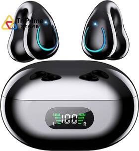 Boytond 04003 Ai Language Translator Earbuds Clip-on Open Ear Real-time Carbon Black
