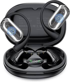 Q16s-ai Brand Kosernt Ai Language Translation Earbuds Real-time 144 Languages And Deep Black