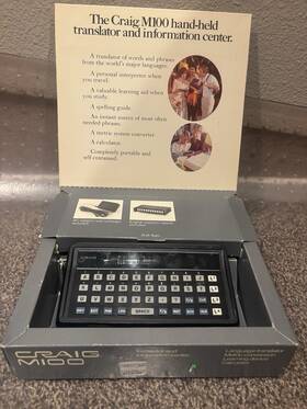 242424 Craig M100 Translator Language Learning 1979 Tested - English French -see Des