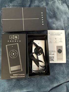 Enence Yma-id-v5 Handheld Instant Voice Translator Device With Box And Lanyard