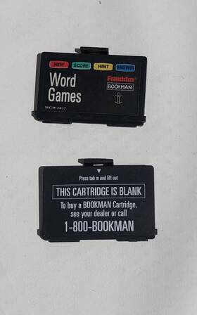 Wgm-2017 Franklin Bookman Cartridge Word Games /blank Lot Of 2