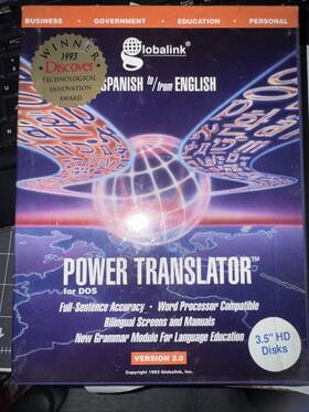 Globalink 759061325002 Power Translator Spanish To English New Version 2.0 3.5 Inch Hd Disk