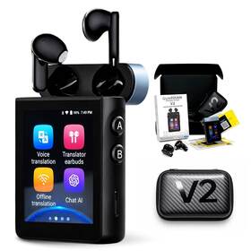 Guardian Translator 199874060415 V2 Ai Device With Earbuds Real-time Two-way Voice And Camera Tra