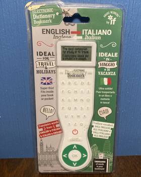 If / Collins 45102 Electronic Dictionary Bookmark Italian To English Inglese Italiano New