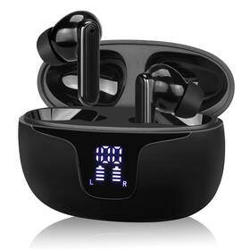 Kasioo 745823596797 Language Translator Earbuds Offer Two Way Real-time Translation Black