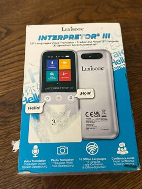 137-language Lexibook 380743087832 Interpretor Iii Translator Ntl3000 Open Box