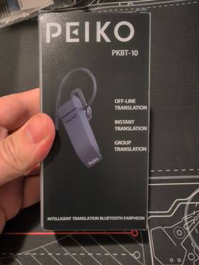 Pkbt-10 Peiko Language Translator Bluetooth Ear Piece New