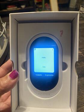 863695048496924 Pocketalk S Two-way Voice Translator With 2-year Built-in Data White