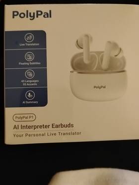 1mk016 Polypal P1 Ai Translation Earbuds Live Speech Language Voice Translator