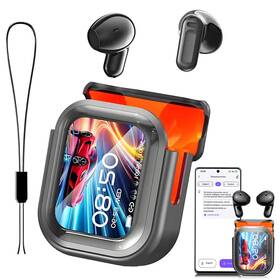 B0frfksx9j Qygckj Ne20 Ai 135 Language Real-time Translation Earbuds - 5 Modes Lcd Touch Screen