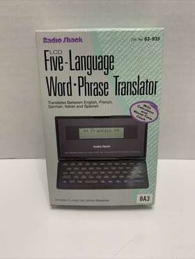 63-935 Radioshack Radio Shack Lcd 5 Language Word Phrase Translator