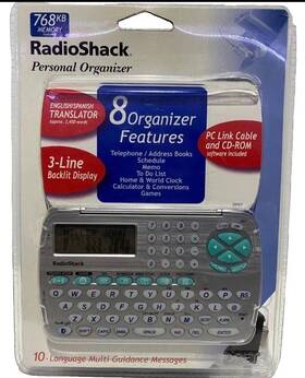650-1217 Radioshack Personal Organizer Translator English Spanish 768kb