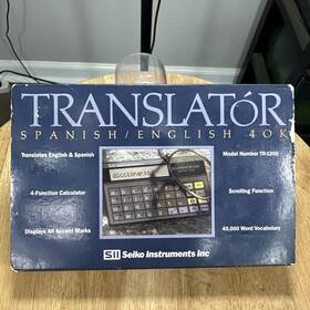Tr-1300 Seiko Vintage Sii Instruments Pocket Spanish English Translator In Box