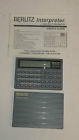 Tr500 Selectronics Berlitz Interpreter Five Language Translator Currency Converter Ec