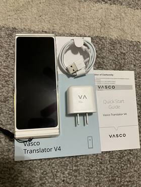 Vasco Electronics 903111339937 V4 Language Translator Device White 108 Languages Free Lifetime Internet