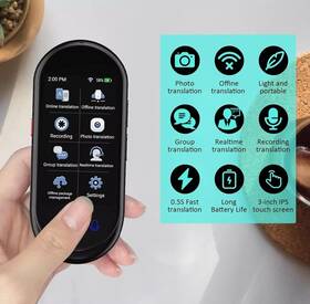 Vormor 891368855537 Z8 Language Translator 2 Way Real-time Voice Translation 138 Languages