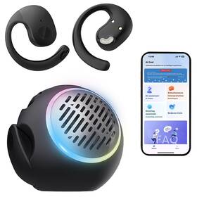 Xmenha-sjj-jm13proai-black Xmenha Mini Small Bluetooth Speaker With Ai Language Translator Kids Earbuds Headpho