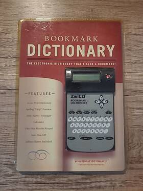 Zelco 781889207490 Bookmark Electronic Dictionary Daily Alarm Calculator Ultra Slim Nip New