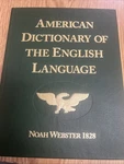 American Dictionary Of The English Language Noah Webster 1828 Facsimile First Ed. Fixed Price $59.99.