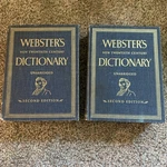 Websters New Twentieth Century Dictionary Unabridged 2 Volume Set Vintage 1967. Fixed Price $32.00.