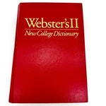 Webster's Ii New College Dictionary Faux Leather Red Index Houghton Mifflin. Fixed Price $13.53.