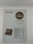 Sharp Model YO-400 Manual For Electronic Organizer-vintage. Fixed Price $14.95.