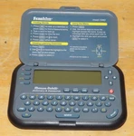Franklin MWD-1440 Merriam Webster Dictionary/thesaurus W/french-eng Card. Fixed Price $18.95.