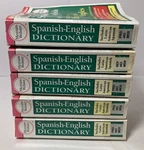Lot Of 5 Merriam-webster's Spanish-english Dictionary Paperback Ex-library. Fixed Price $14.99.