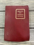 Vintage 1957 Berlitz Basic German Dictionary Hardcover Language Learning Book. Fixed Price $17.99.