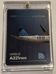United Airlines Aircraft Airplane Fleet Trading Card Airbus 321 Neo 100 Years. Fixed Price $19.95.