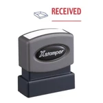 Shachihata XST2030 Pre-inked Message Stamp Red/blue 1.63". Fixed Price $23.94.