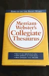 Merriam Webster Thesaurus Paperback Book From 1989 Edition. Fixed Price $6.99.