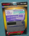 New Sealed = Sharp YO-190P 256 Kb Memory Master Organizer. Fixed Price $37.99.