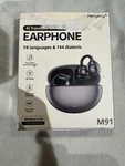 Merryking Ai Language Translator Earphones Translation Earbuds, Black. Fixed Price $13.89.