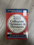 Merriam-websters Collegiate Dictionary & Thesaurus Deluxe Audio Software Package. Fixed Price $12.99.