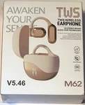 Tws Wireless Earphone M62 V5.46 Hd Stereo Sound Quick-pair Technology Cream. Fixed Price $21.99.