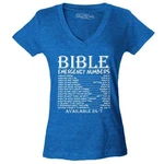 Bible Emergency Numbers Verses Available 24/7 Women's V-neck T-shirt Jesus Tee. Fixed Price $14.39.