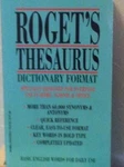 Rogets Thesaurus Dictionary Format - Paperback By Anonymous Good. Fixed Price $7.97.