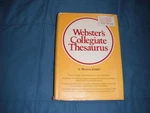 Vintage 1976 Websters Collegiate Thesaurus & Merriam Hardcover. Fixed Price $7.59.