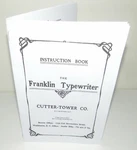 Franklin Typewriter Instruction Manual Reproduction. Fixed Price $18.00.