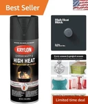 12 Oz Krylon High Heat Spray Paint, Flat Black - Ideal For Extreme Temperatures. Fixed Price $29.69.