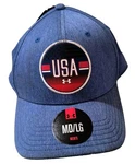 Under Armour Heat Gear Blue Patriotic Usa Patch Stretch Cap Men's Adult Size M/l. Fixed Price $16.49.