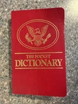 Vtg The Pocket Dictionary Houghton Mifflin Red Softback 1978. Fixed Price $8.00.