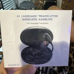 Iamjoy Ai Translation Earbuds 163 Language Two-way Translator Device, Black. Fixed Price $19.79.