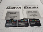 Lot 3 Franklin Bookman Cartridges Webters Dictionary Spanish Master Deusch. Fixed Price $34.87.