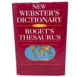 New Websters Dictionary & Rogets Thesaurus Hardcover Book. Fixed Price $20.00.