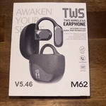Tws M62 Wireless Earphone, Version 5.46, Motion Sound Quality, Noise Reduction. Fixed Price $6.79.