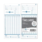 Pyramid Time Systems - Authentic Cards (42415) For 100 Pk, Teal/orange. Fixed Price $19.98.